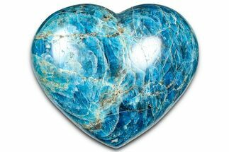 Polished Blue Apatite Heart - Madagascar #361745