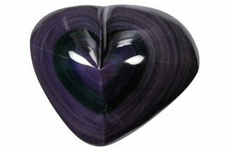 Polished Rainbow Obsidian Heart - Mexico #362200