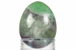 Polished Purple and Green Fluorite Egg - Fluorescent! #362766