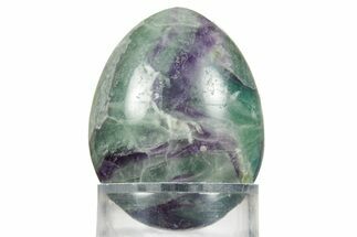 Polished Purple and Green Fluorite Egg - Fluorescent! #362772