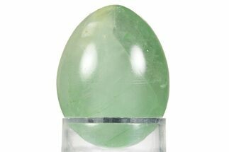 Polished Green Fluorite Egg - Fluorescent! #362793