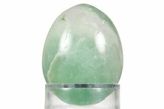 Polished Green Fluorite Egg - Fluorescent! #362798