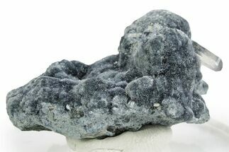 Blueish-Black Foitite and Quartz on Orthoclase Feldspar - Namibia #363762