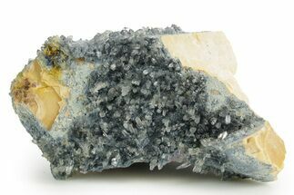 Blueish-Grey Foitite and Quartz & Fluorite on Feldspar - Namibia #363768