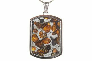 Sericho Pallasite Dog Tag Meteorite Pendant - Kenya #364118