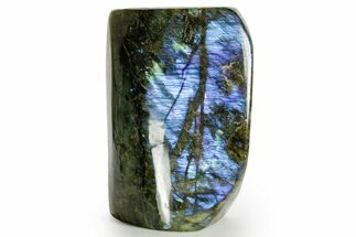 Flashy Free-Standing Polished Labradorite - Brilliant Blues #364156