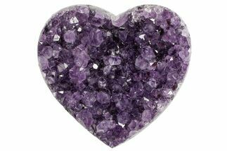 Dark Purple Amethyst Heart - Uruguay #364470