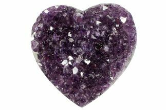 Dark Purple Amethyst Heart - Uruguay #364473