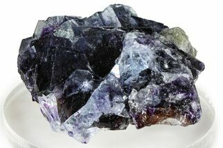Purple Cubic Fluorite Crystals w/ Muscovite - Yaogangxian Mine #364555