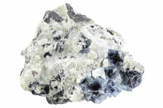 Purple Core Fluorite Crystals on Muscovite - Yaogangxian Mine #364605