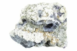 Muscovite on Purple Core Fluorite Crystals - Yaogangxian Mine #364622