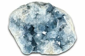 Sparkling Celestine (Celestite) Geode Section - Madagascar #364648