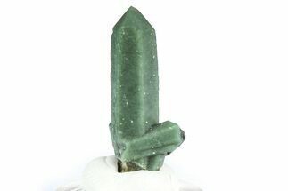Green Hedenbergite Included Quartz Cluster - Mongolia #366503