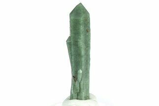 Green Hedenbergite Included Quartz Cluster - Mongolia #366507
