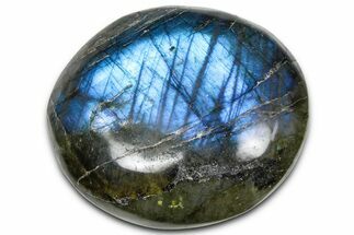 Flashy, Polished Labradorite Palm Stone - Madagascar #334253