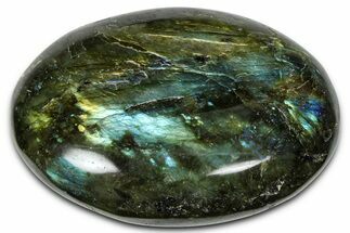 Flashy, Polished Labradorite Palm Stone - Madagascar #334254