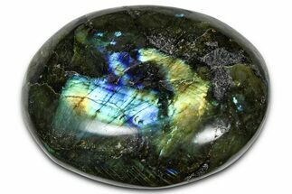 Flashy, Polished Labradorite Palm Stone - Madagascar #334259