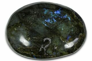 Flashy, Polished Labradorite Palm Stone - Madagascar #334263