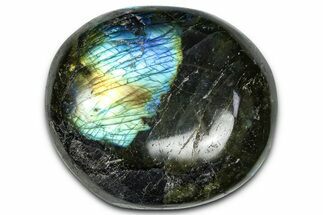 Flashy, Polished Labradorite Palm Stone - Madagascar #334271