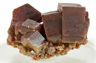 Deep Red Vanadinite Crystal Cluster - Large Crystals #368097