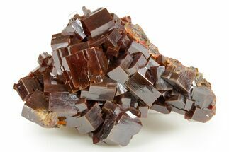 Top Quality, Deep Red Vanadinite Crystal Cluster - Large Crystals #368114