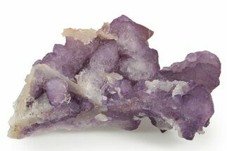 Rich Purple Octahedral Fluorite Crystals w/ Druzy Quartz - Arizona #368392