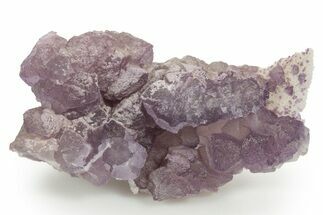 Rich Purple Octahedral Fluorite Crystals w/ Druzy Quartz - Arizona #368393
