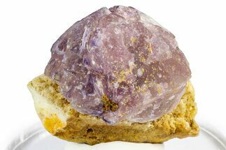 Purple Octahedral Fluorite on Quartz - Lupita Mine #368292