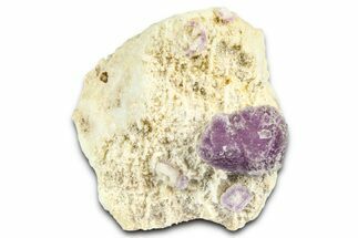 Purple Stepped-Octahedral Fluorite on Quartz - Lupita Mine #368306