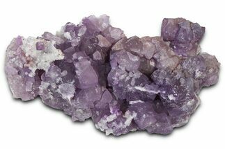 Rich Purple Octahedral Fluorite Crystals w/ Druzy Quartz - Arizona #368523