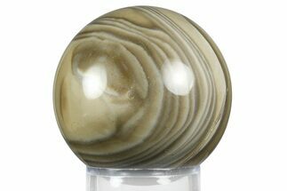 Polished Striped Flint Sphere - Poland #369035