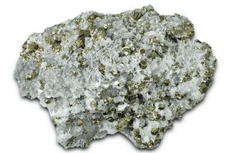 Gleaming Pyrite Crystals with Quartz - Peru #369823