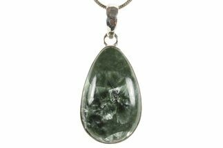 Polished Seraphinite Pendant (Necklace) - Sterling Silver #369903