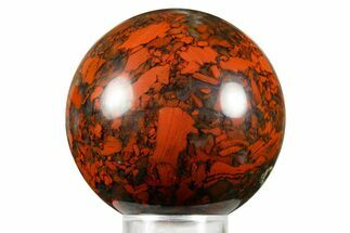 Polished Brecciated Red Jasper Sphere - South Africa #370876