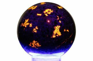 Fluorescent Polished Sodalite-Syenite Sphere - Ontario, Canada #371006