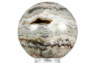 Polished Barite, Quartz & Agate Sphere - Arizona #371246