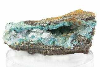 Teal Blue Rosasite with Calcite Crystals - Mexico #371878