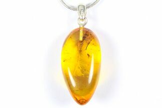Polished Baltic Amber Pendant (Necklace) - Contains Flies! #368898