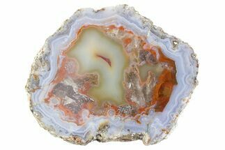 Polished Blue/Red Banded Agate - Kerrouchen, Morocco #372658