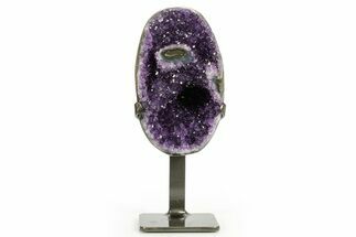 Sparkling Amethyst Geode with Metal Stand - Uruguay #372983