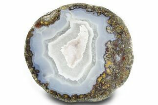 Las Choyas Geode w/ Banded Agate and Quartz - Mexico #373057