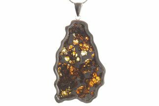 Sericho Pallasite Meteorite Pendant - Kenya #373105