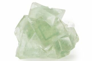 Green Cubic Fluorite Crystals with Phantoms - China #375103