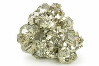 Gleaming Striated Pyrite Cluster - Peru #375834