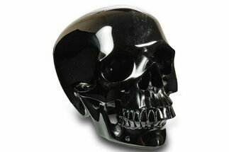Realistic, Polished Obsidian Skull - Mexico #378599