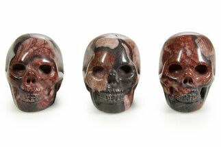 Polished Red Picture Jasper Skulls #378712