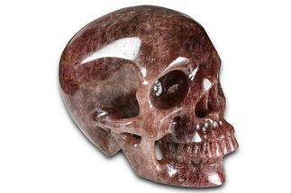 Realistic, Strawberry Quartz Crystal Skull - Madagascar #378634