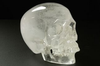 Realistic, Polished Clear Quartz Crystal Skull #378601