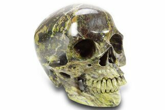 Realistic, Yellow Turquoise Jasper Skull - Magnetic #378757