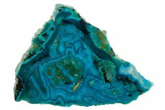 Polished Banded Chrysocolla Slice - Bagdad Mine, Arizona #378924